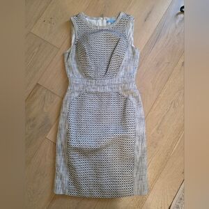 ANTONIO MELANI Black and White Patterned Tweed Dress